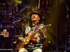 Santana and The Doobie Brothers Deliver a Masterclass in Rock. Santana's founder and namesake, Carlos Santana, performing live at the Hollywood Amphitheater in Maryland Heights, MO.