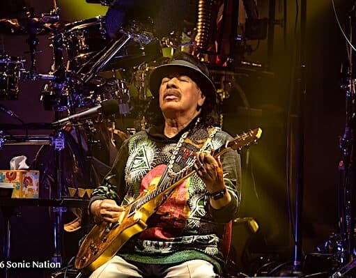 Santana and The Doobie Brothers Deliver a Masterclass in Rock. Santana's founder and namesake, Carlos Santana, performing live at the Hollywood Amphitheater in Maryland Heights, MO.